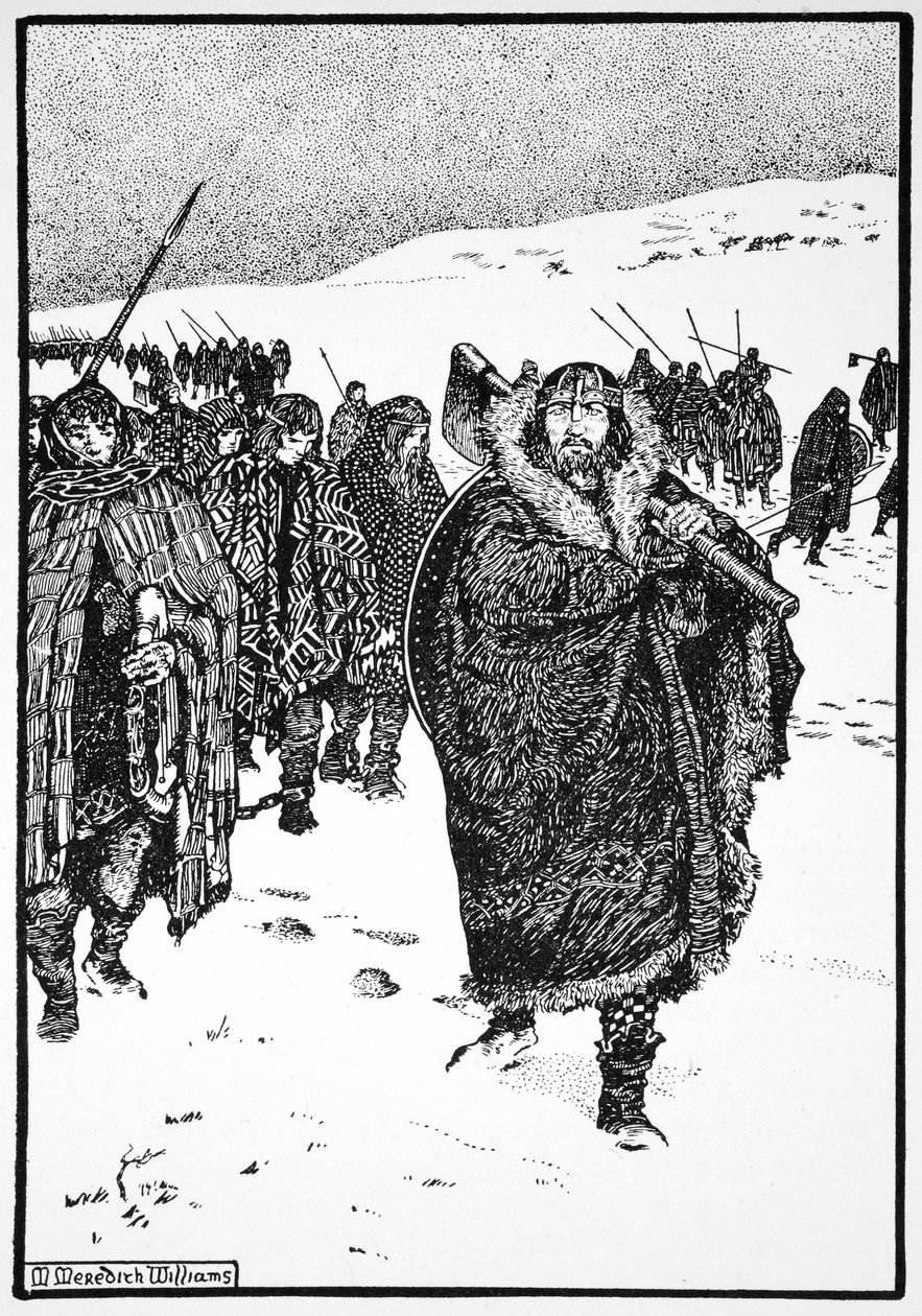 Murtough en voyage avec le roi de Munster en chaînes, 941, 1913 - Morris Meredith Williams