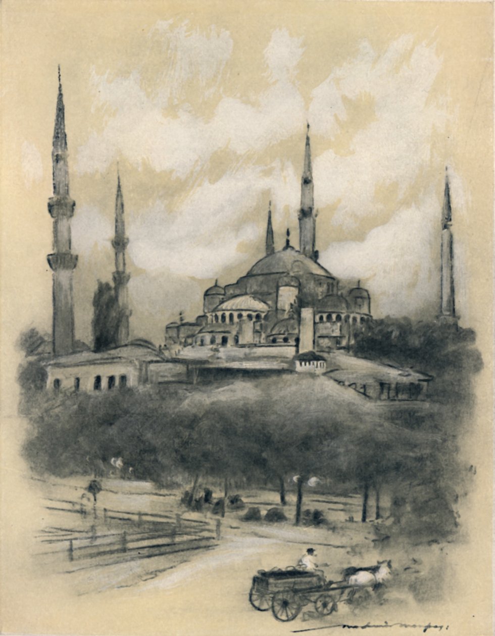Mosquée Sainte-Sophie, Constantinople, 1903 - Mortimer L Menpes