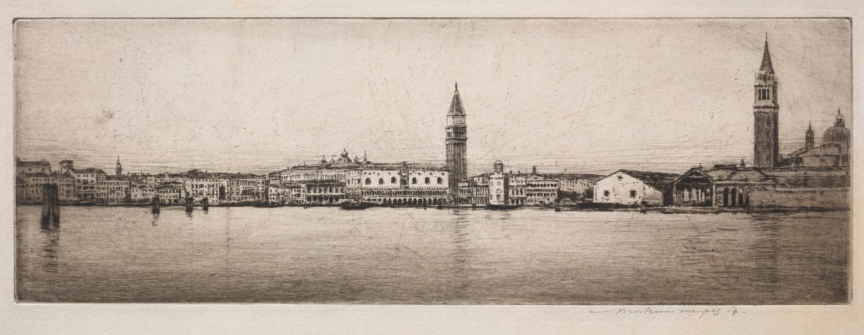 Le bassin de Saint-Marc, Venise, 1910 - Mortimer Menpes