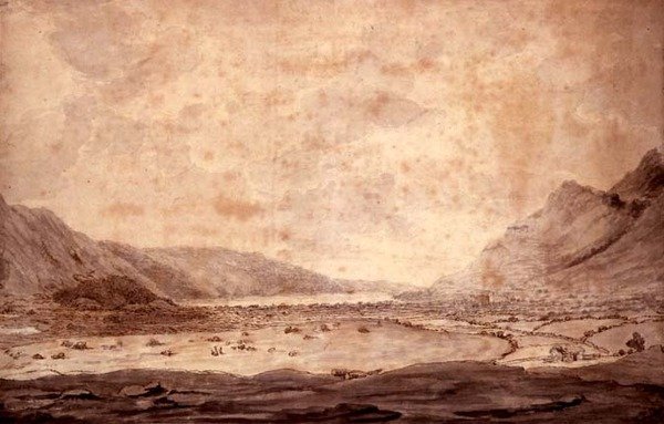 Vue panoramique de Derwentwater et de la vallée de Keswick (détail) - Moses Griffith