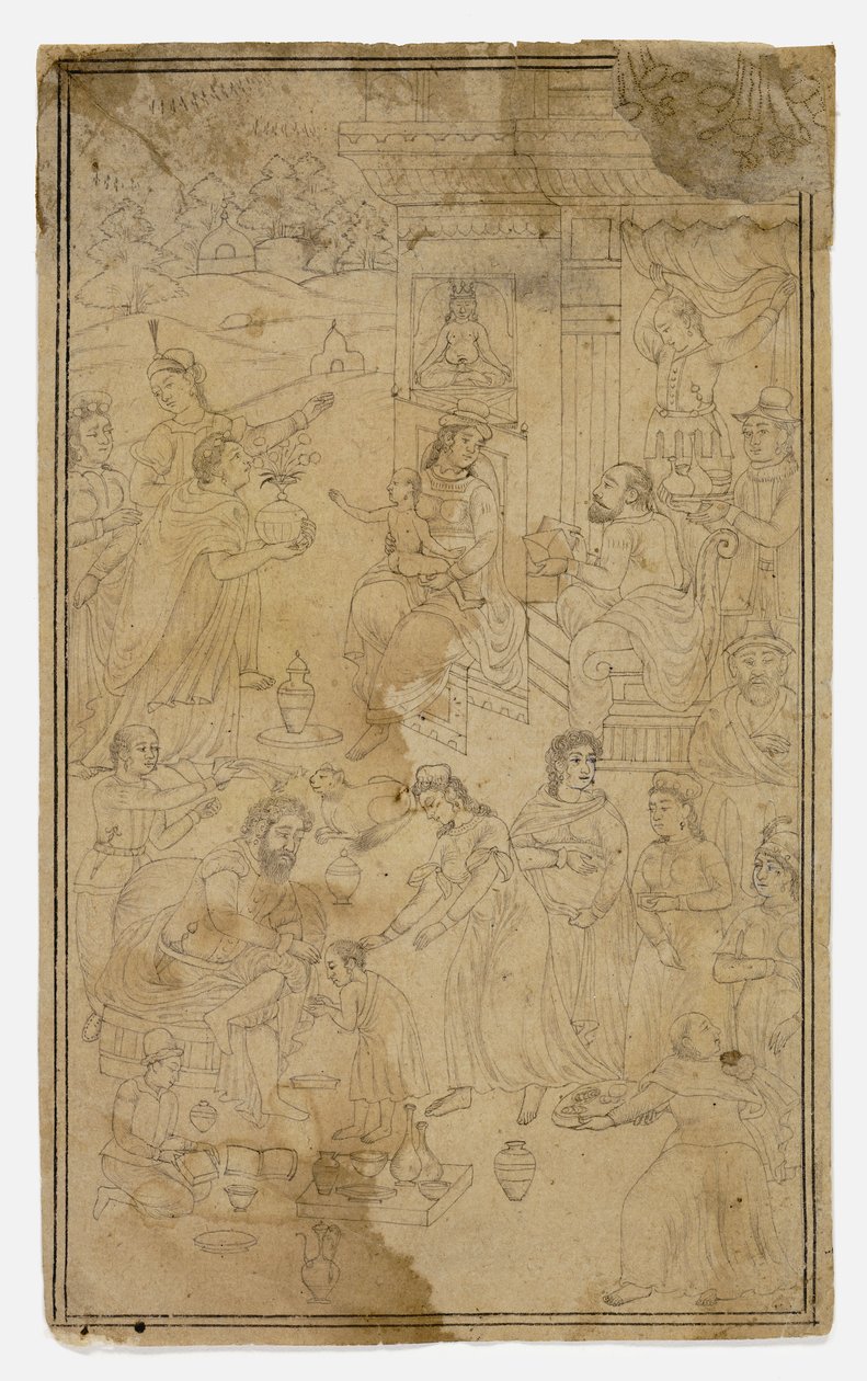 Adoration des Mages - Mughal School
