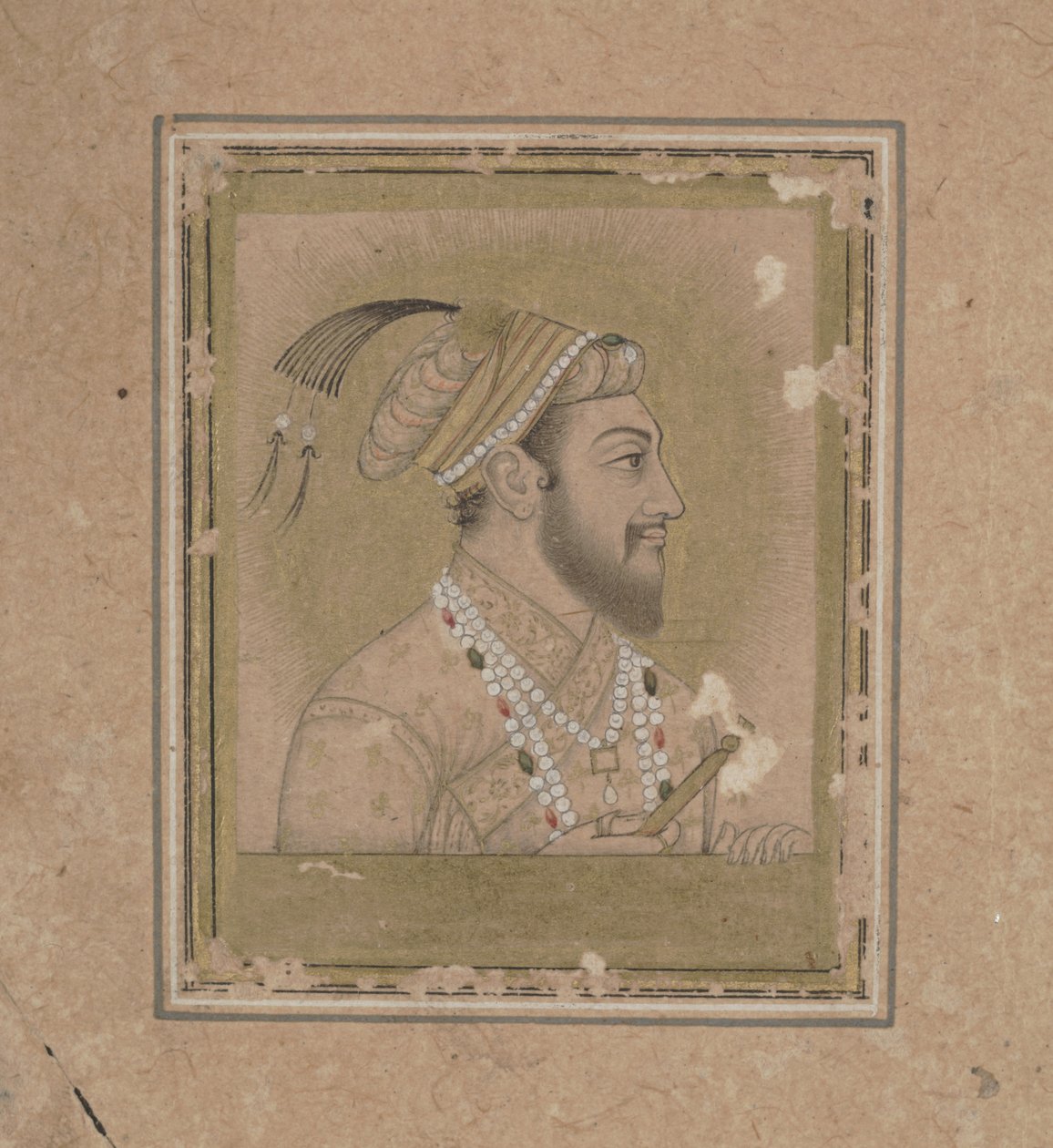 Portrait de Shah Jehan, 17e siècle - Mughal School