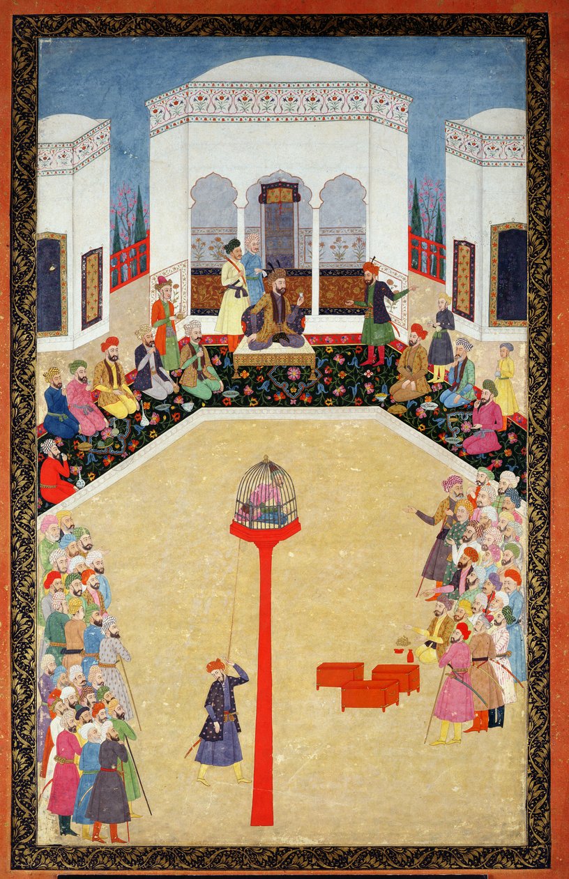 La capture du sultan Bayazid de Turquie, Album Johnson I, n°2 numéroté 9, vers 1680 - Mughal School