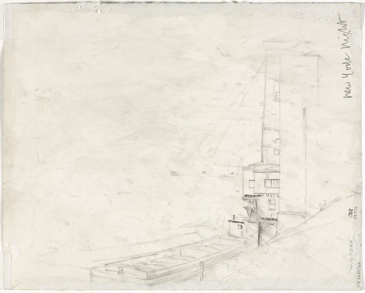 Étude pour New York Night (verso) - Muirhead Bone