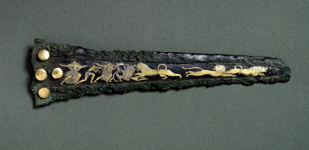 Dague (bronze, or et argent) - Mycenaean