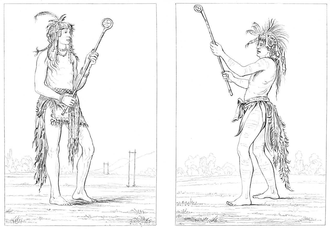 Joueurs de balle Sioux, 1841 - Myers and Co