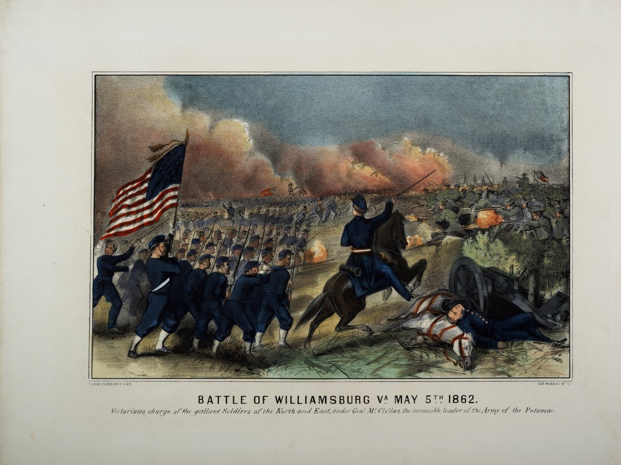 Bataille de Williamsburg, Va. 5 mai 1862, c.1862 - N. and Ives, J.M. Currier
