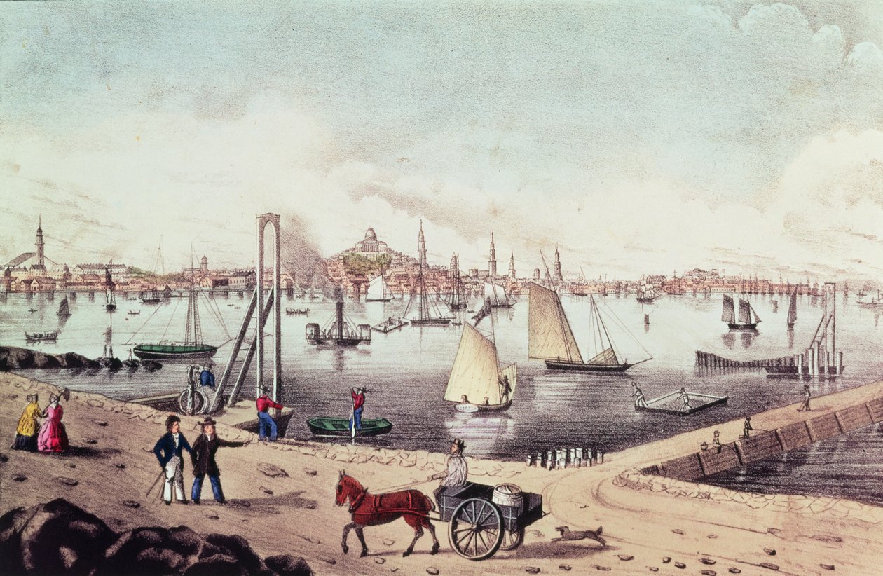 Vue de Boston - N. and Ives, J.M. Currier