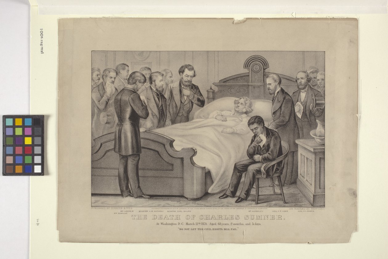 La mort de Charles Sumner - N. and Ives J.M. (1824 95) Currier