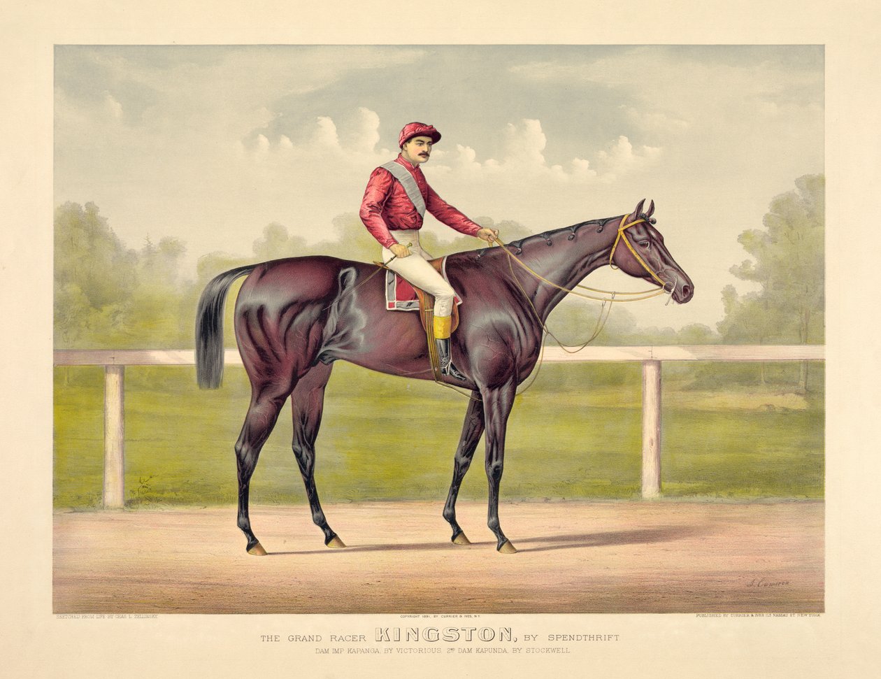 Grand coureur Kingston par Currier & Ives - Currier and Ives