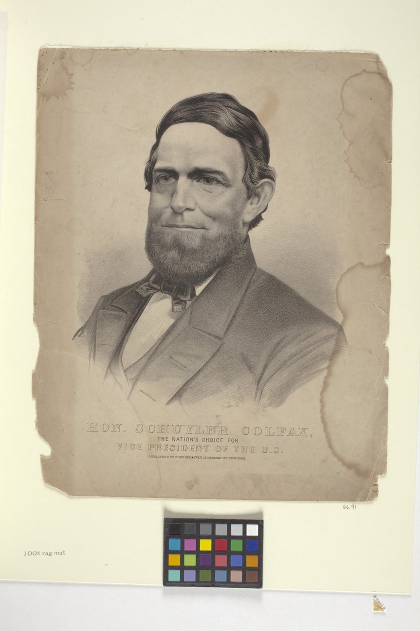 Hon. Schuyler Colfax - N. and Ives J.M. (1824-95) Currier
