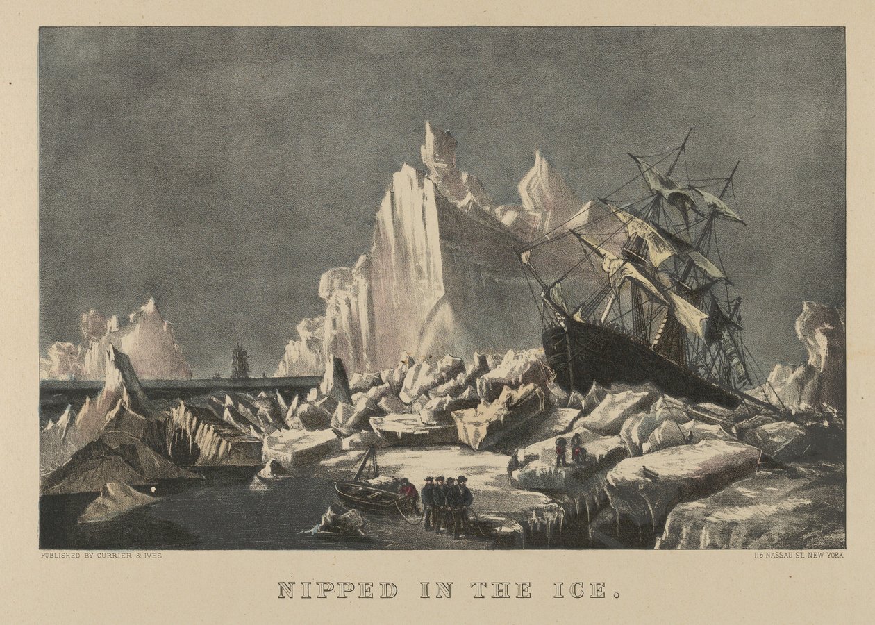 Pris dans la glace - Currier and Ives