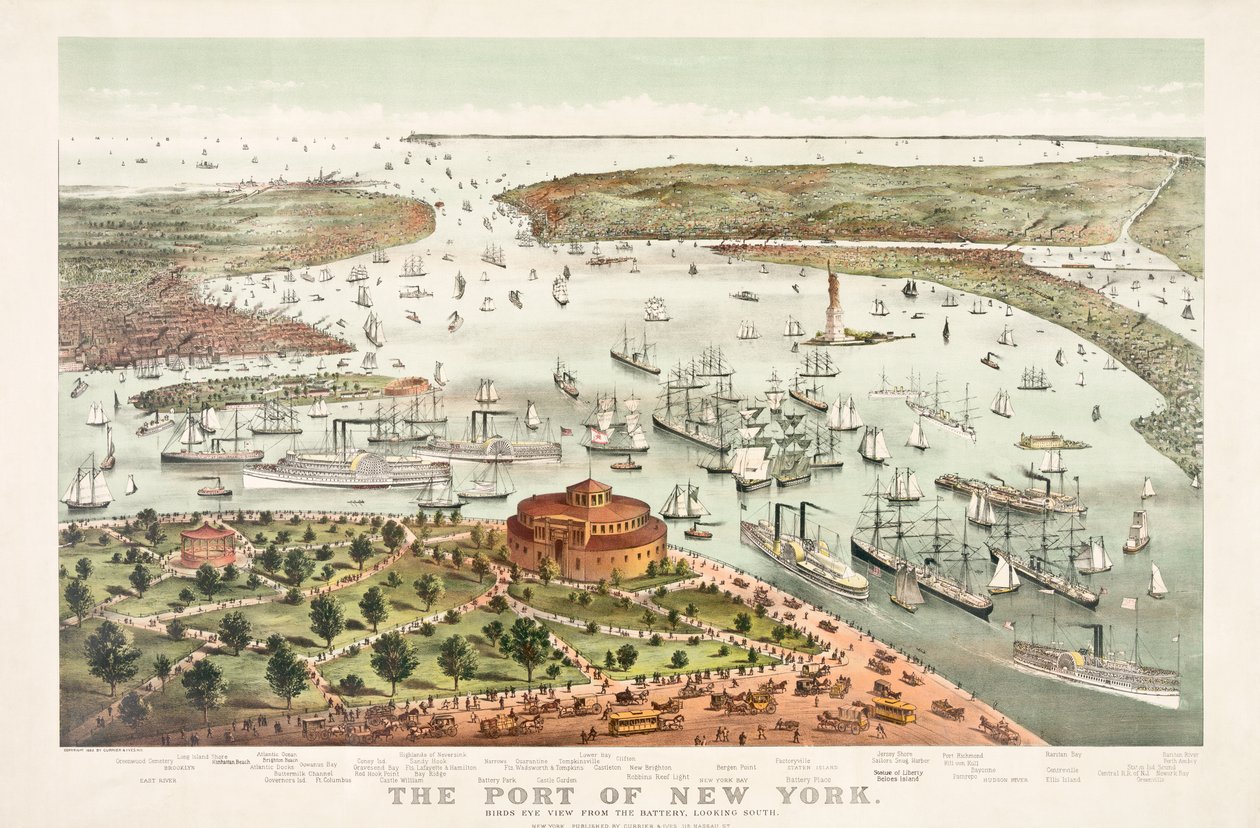 Le port de New York par Currier & Ives - Currier and Ives