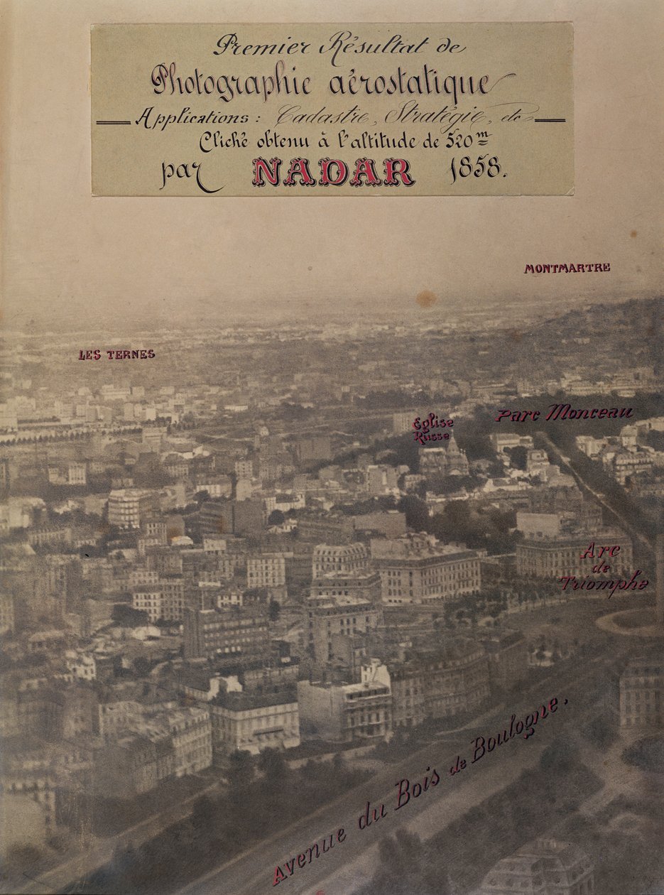 Vue aérienne de Paris, c.1868 - Nadar