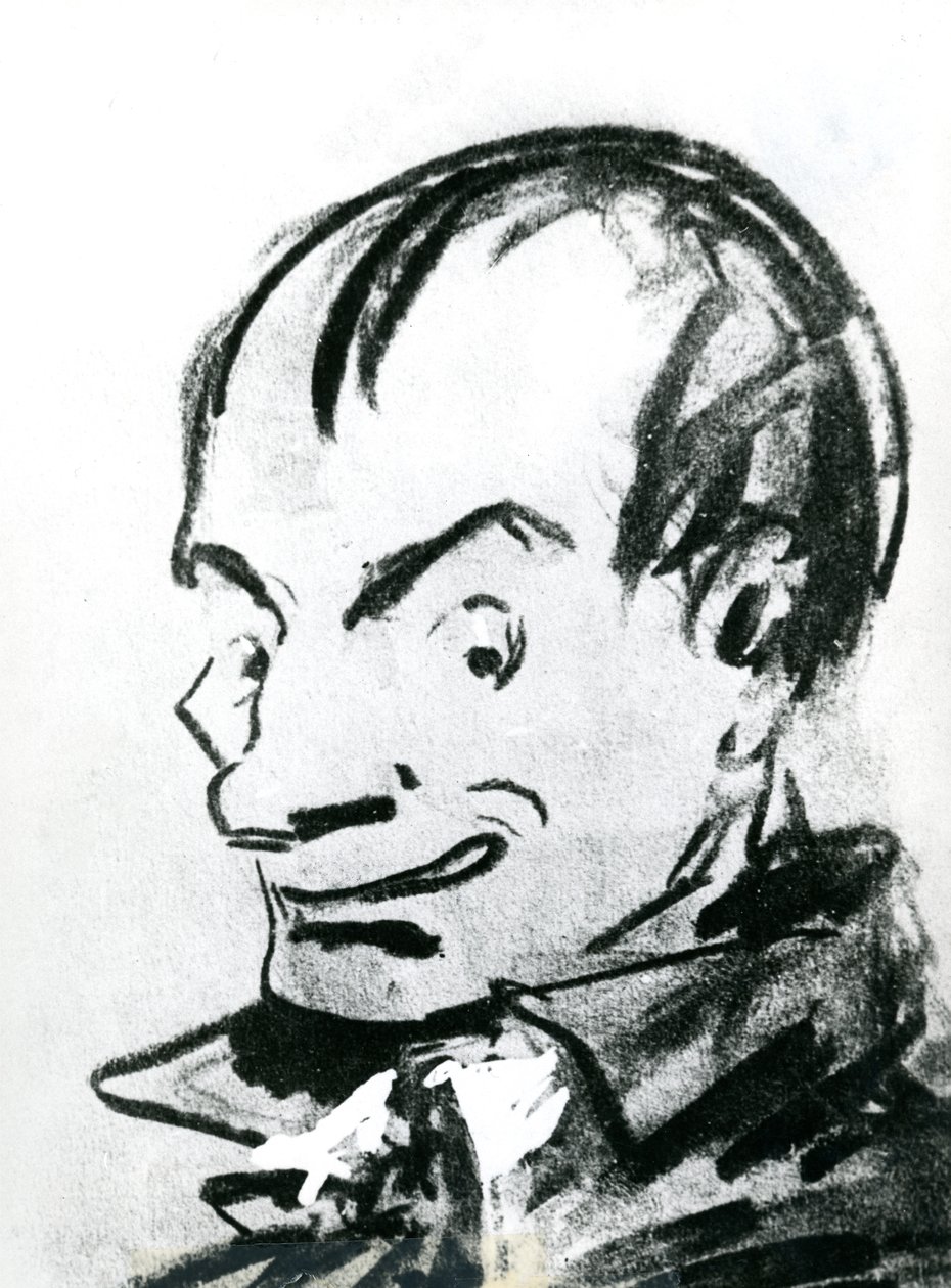 Caricature de Charles Baudelaire (1821-67) - Nadar