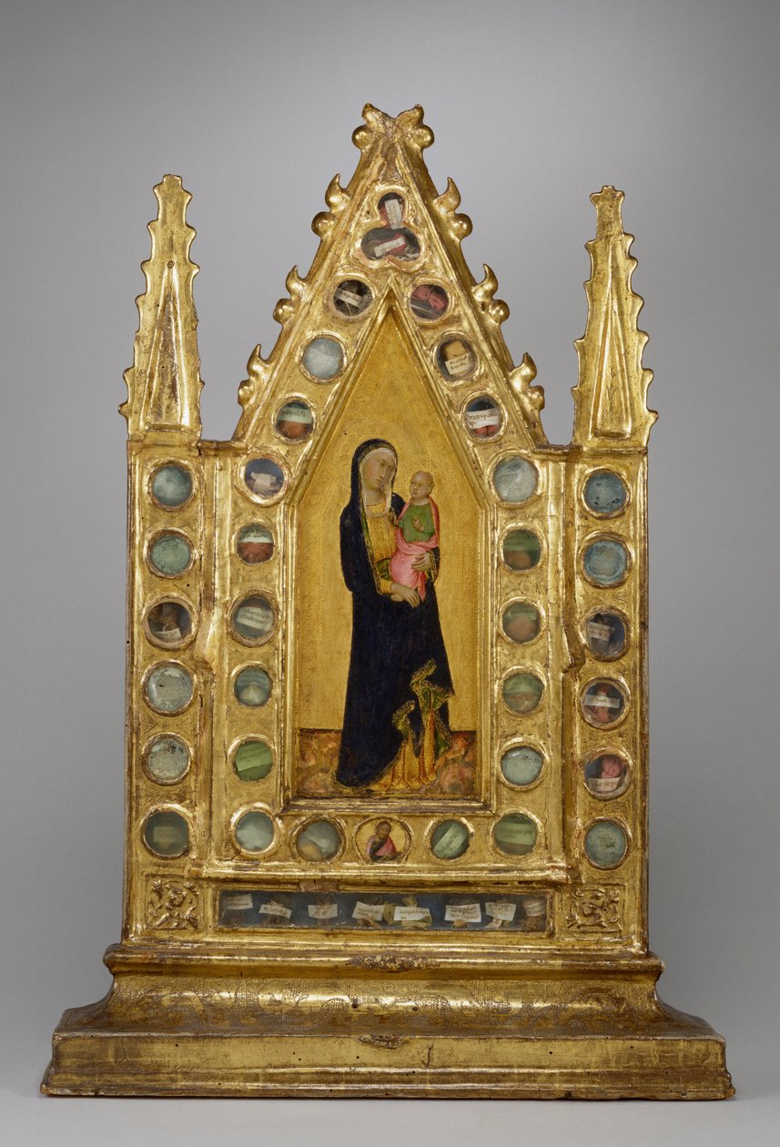 Tabernacle reliquaire avec la Vierge et l