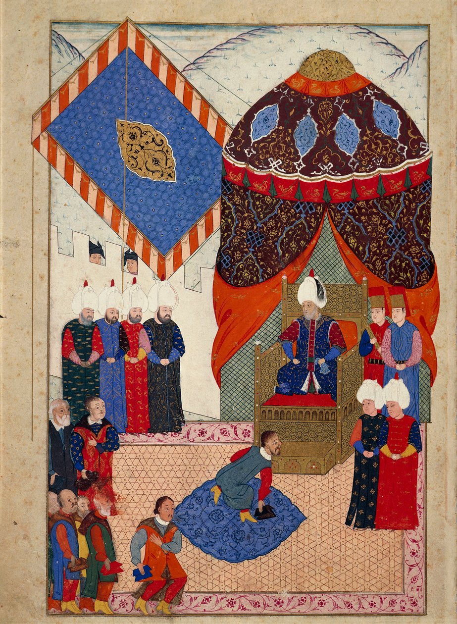 La Réception du Prince Héritier Hongrois, Zsigismond Janos par Suleyman I le 29 juin - Nakkaş Osman