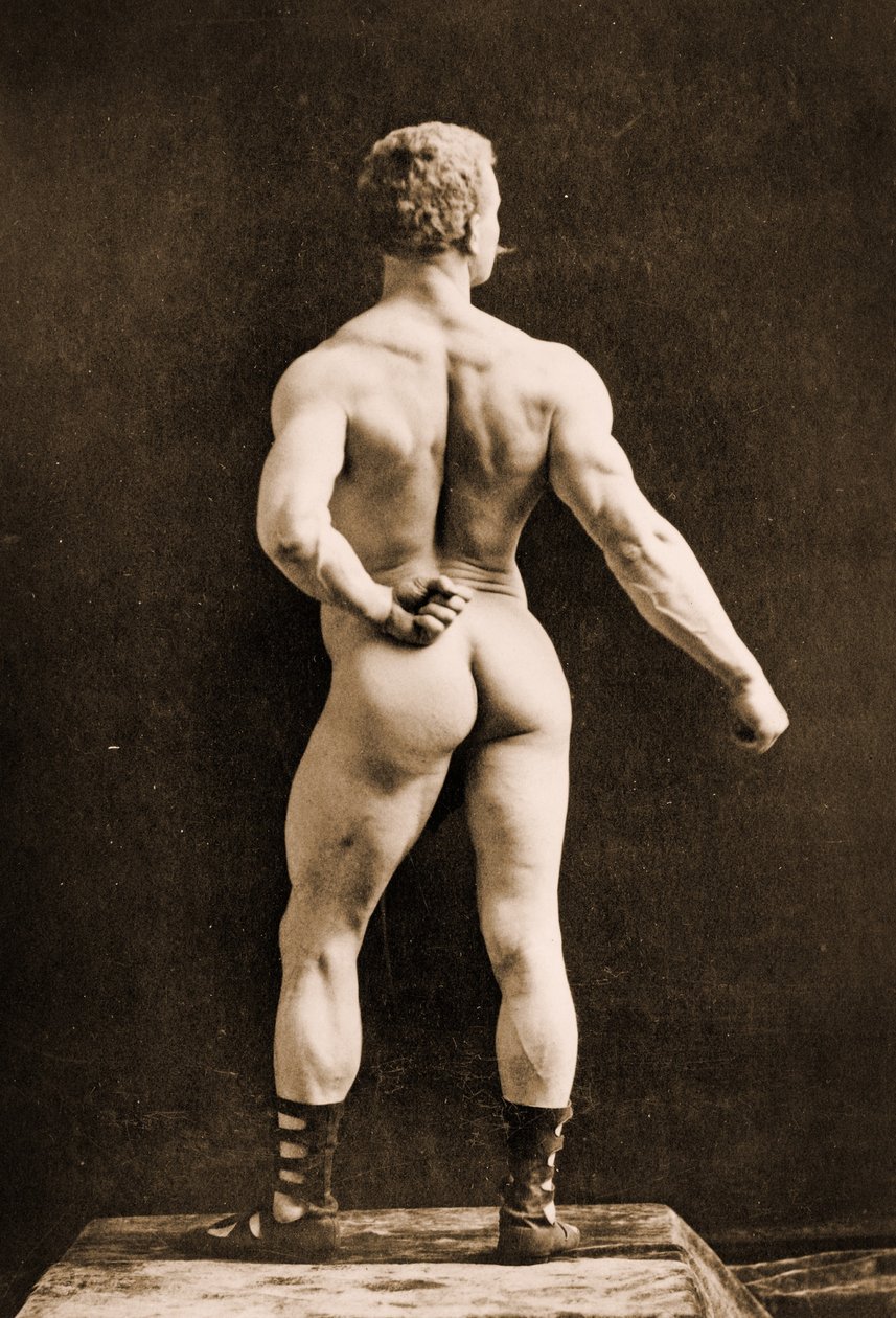 Eugen Sandow, en pose gréco-romaine classique, vers 1893 - Napoleon Sarony