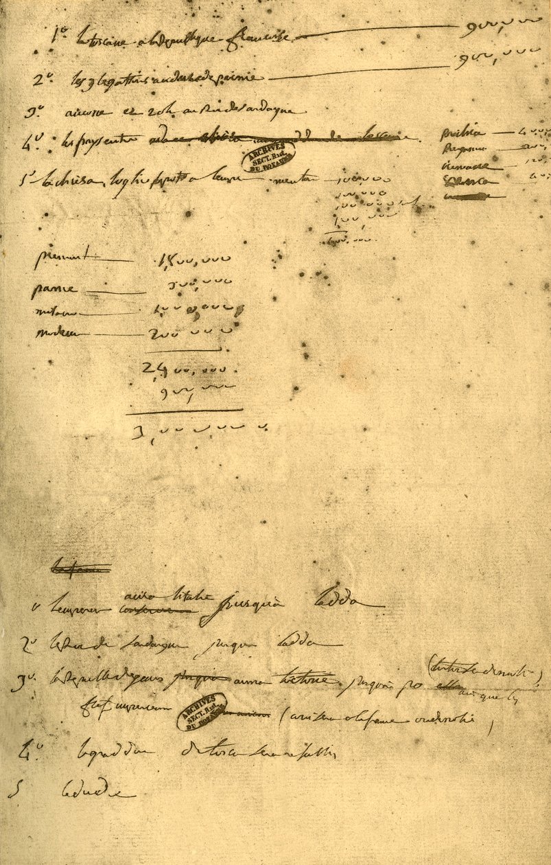 Notes concernant le traité de Leoben, mars 1797 - Napoleon Bonaparte I