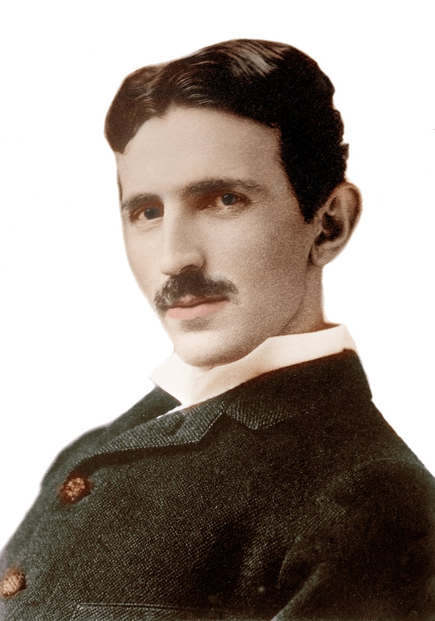 Portrait de Nikola Tesla (1856-1943) - Ingénieur, physicien et inventeur d