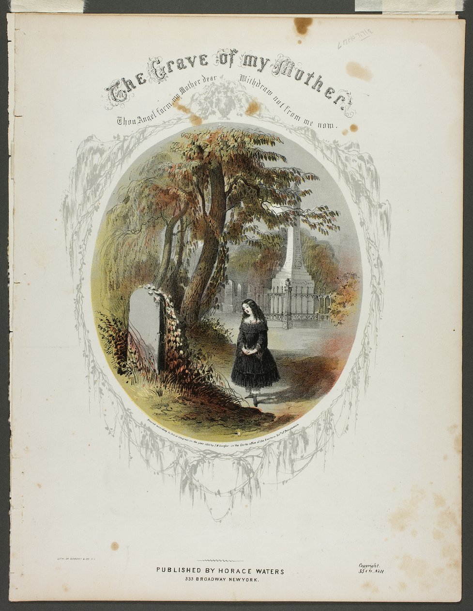 La tombe de ma mère - Napoleon Sarony