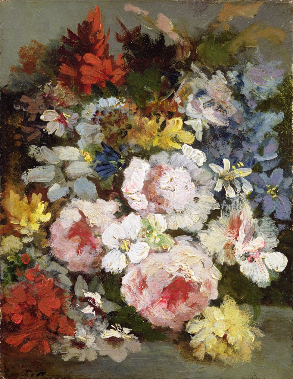 Fleurs diverses - Narcisse Virgile Diaz de la Peña