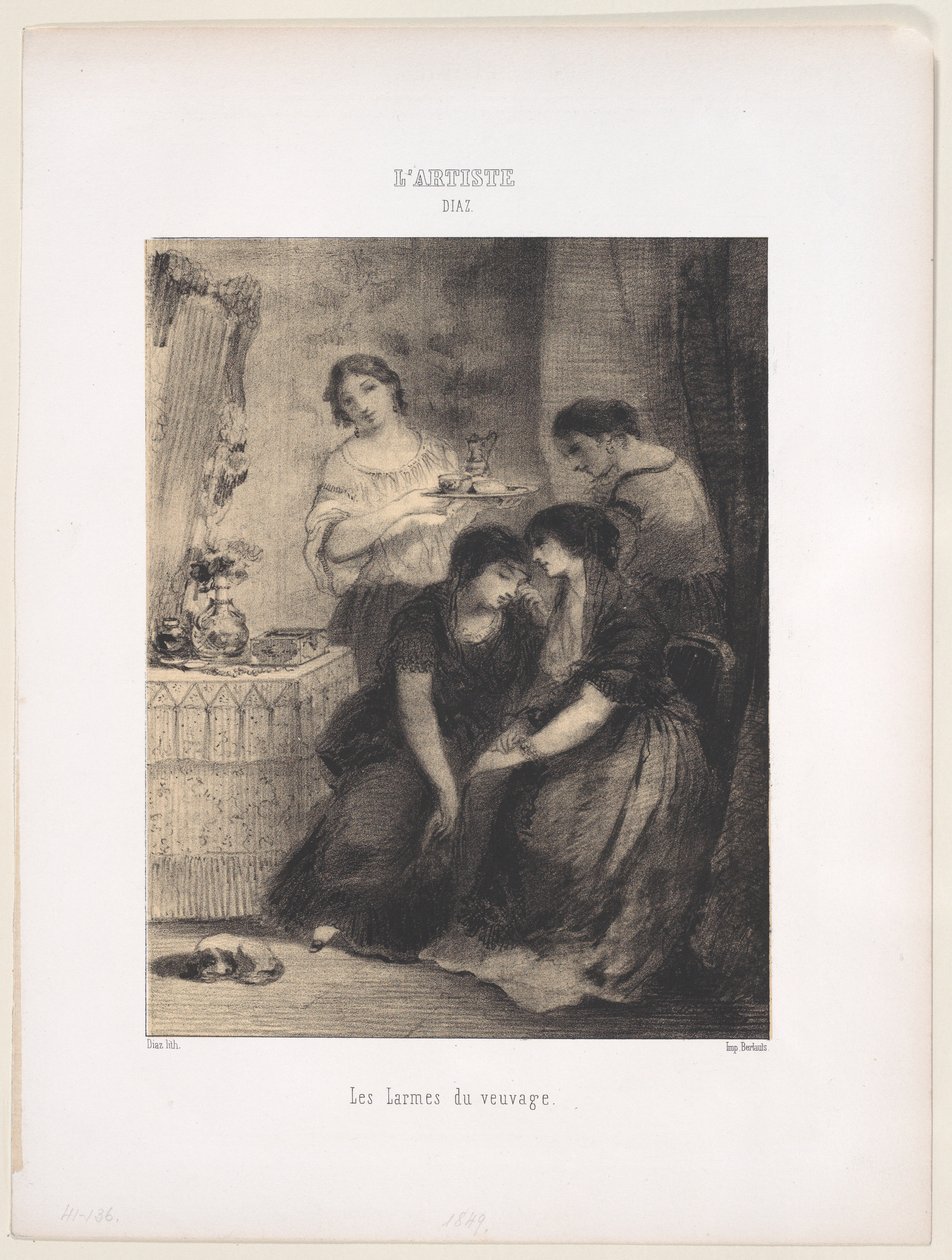 Les Larmes du veuvage, 1830-76 - Narcisse Virgile Diaz de la Peña