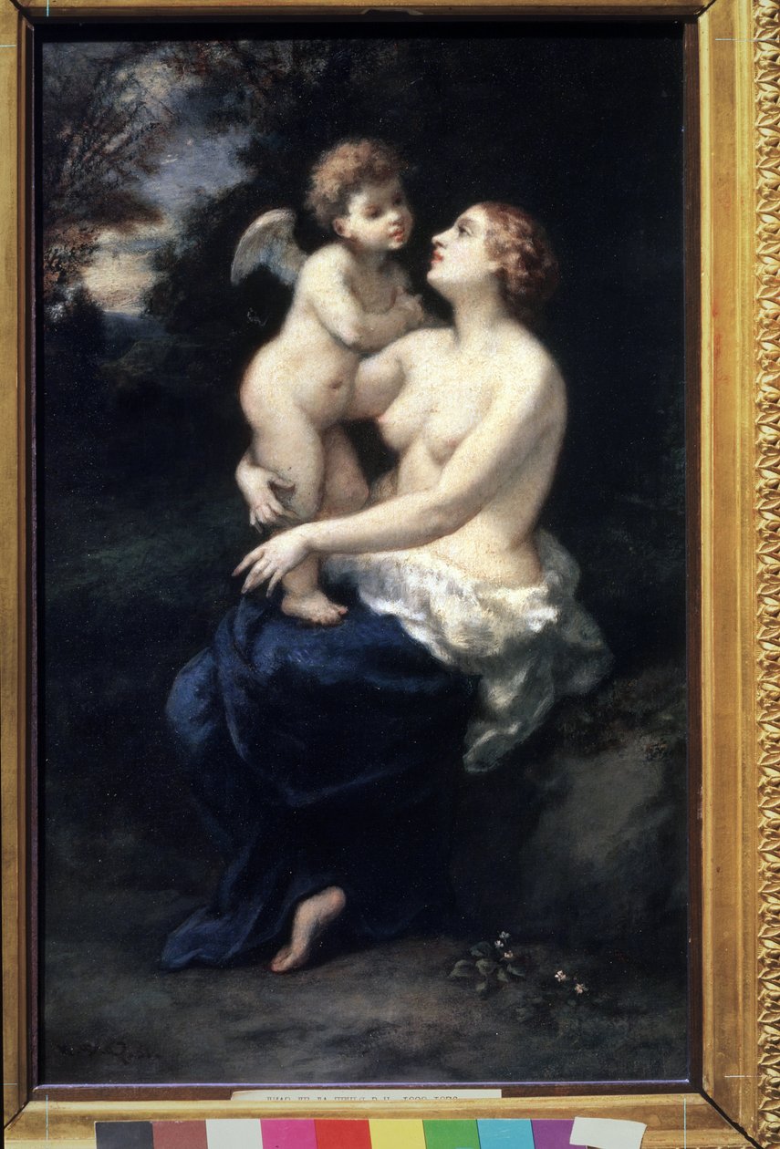 Vénus tenant Cupidon sur ses genoux - Narcisse Virgile Diaz de la Peña