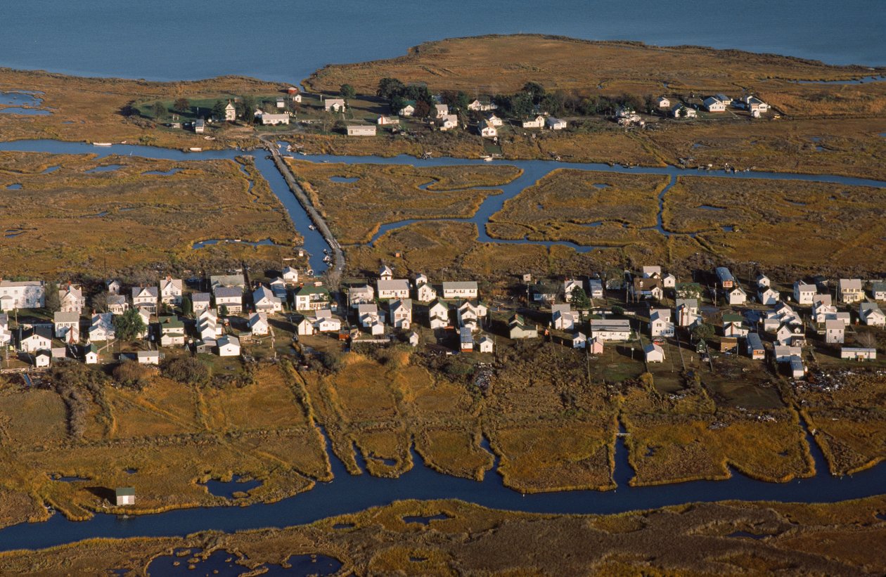 Photographie aérienne des maisons le long de King Street, l