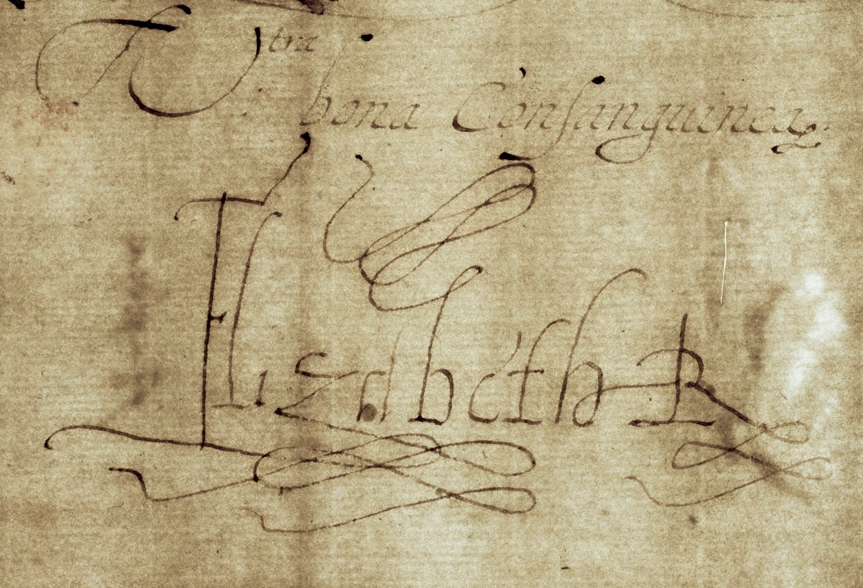 Signature Elizabeth R pour la reine Elizabeth I - Nathan Benn