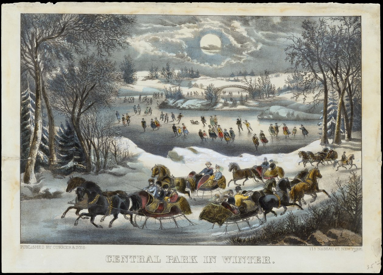 Central Park en hiver, 1877-94 - Currier and Ives