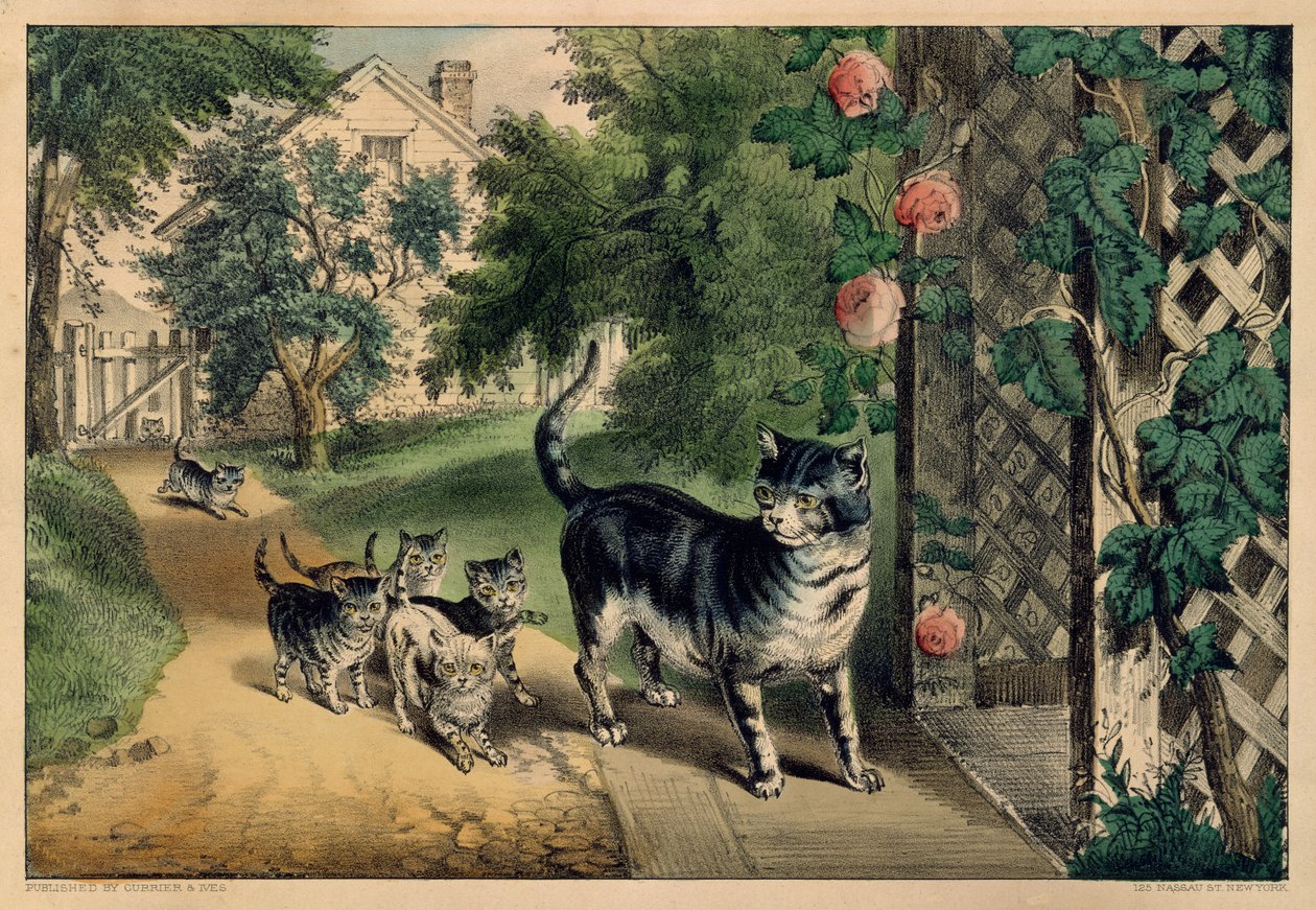 Le retour de Pussy, 1874-78 - Currier and Ives