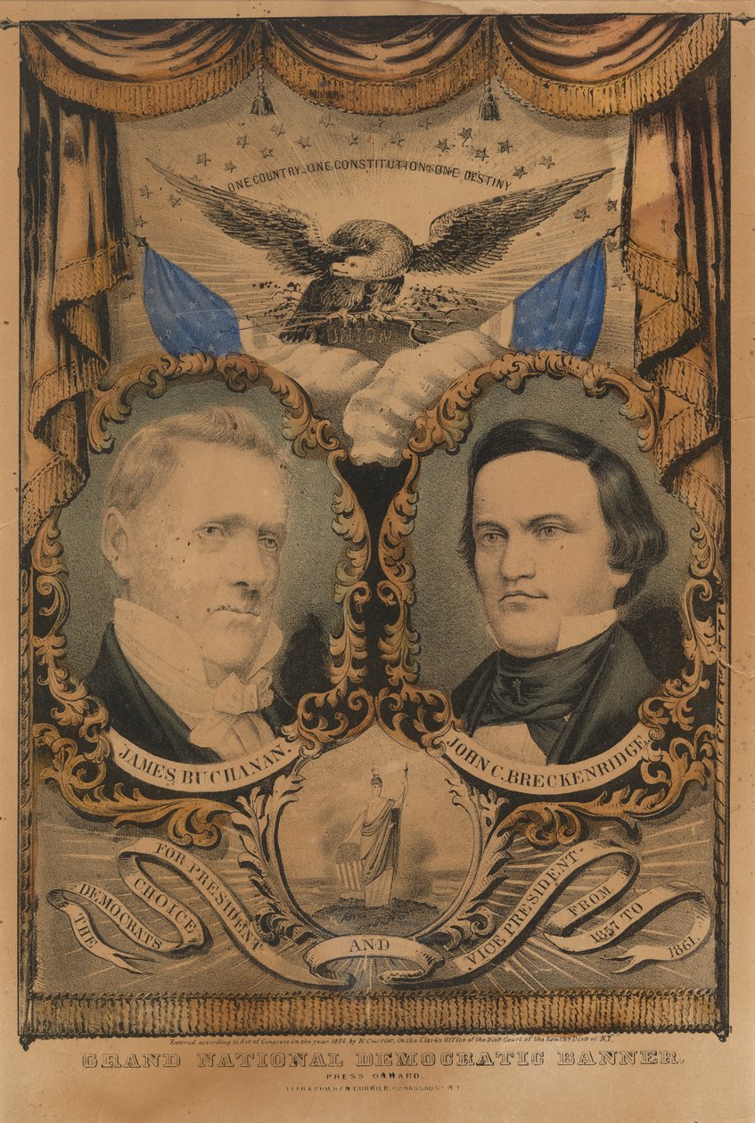 Grande bannière nationale démocratique - Nathaniel Currier
