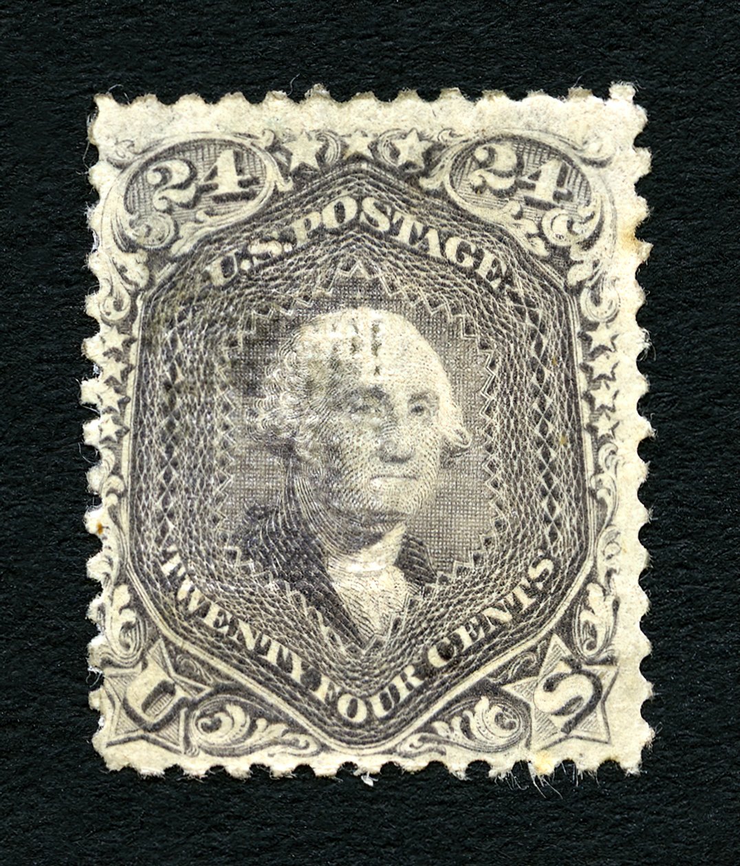 24c Washington F Grill unique - National Bank Note Company
