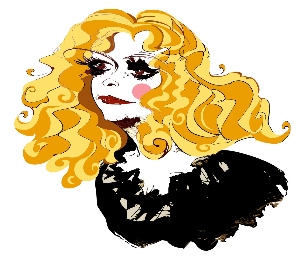 Alison Goldfrapp, chanteuse pop anglaise, caricature en couleur, 2010 par Neale Osborne - Neale Osborne