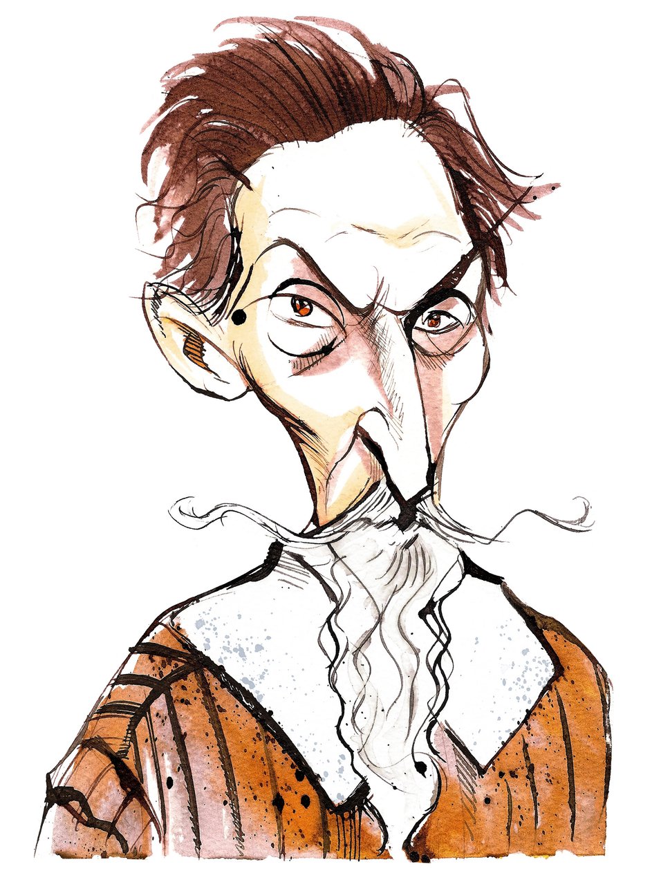 Claudio Monteverdi (1567 - 1643) compositeur, gambiste, chanteur et prêtre catholique romain italien, caricature - Neale Osborne