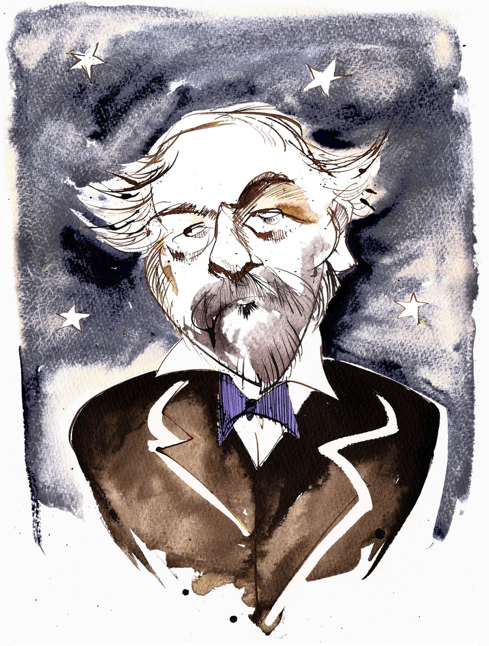 Emmanuel Chabrier - compositeur et pianiste français (1841 - 1894); caricature avec l