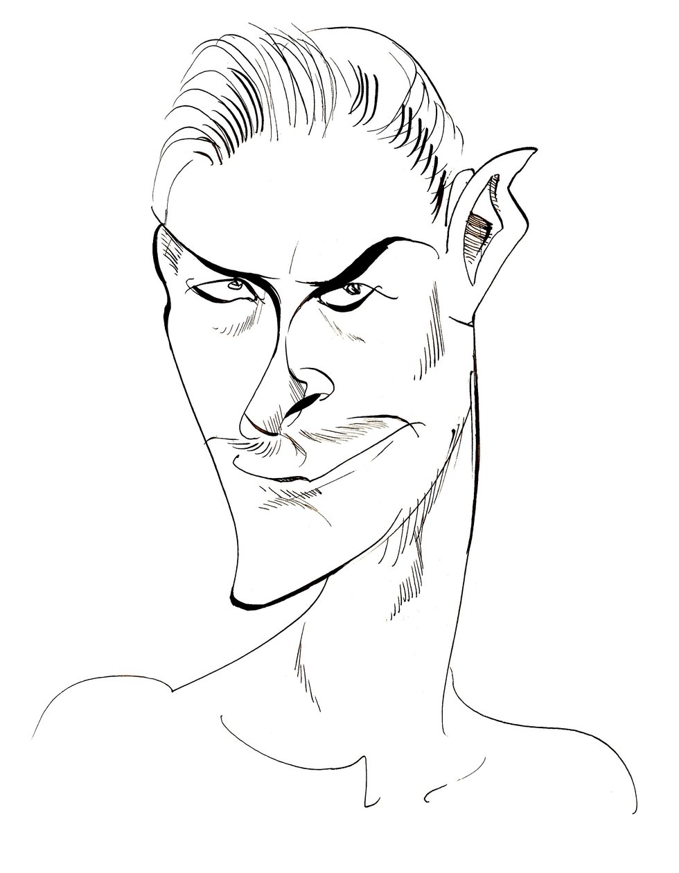 Errol Flynn - caricature de l