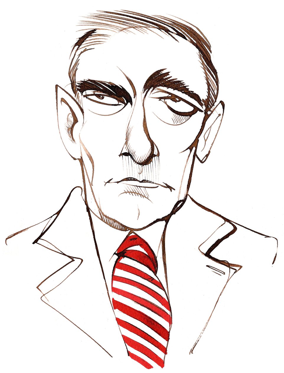 Karol Szymanowski, compositeur et pianiste polonais né en Ukraine (1882 - 1937) caricature - Neale Osborne