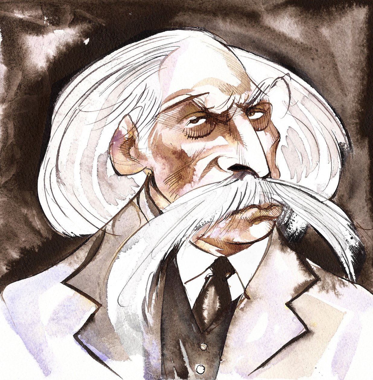 Karoly Goldmark - Karl Goldmark (compositeur hongrois, 1830-1915) caricature en couleur - Neale Osborne