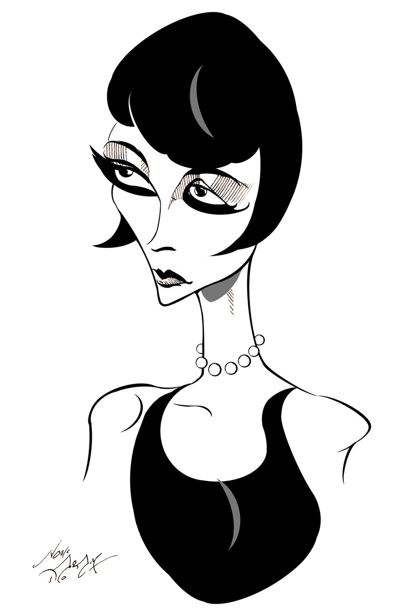 Louise Brooks - caricature de l