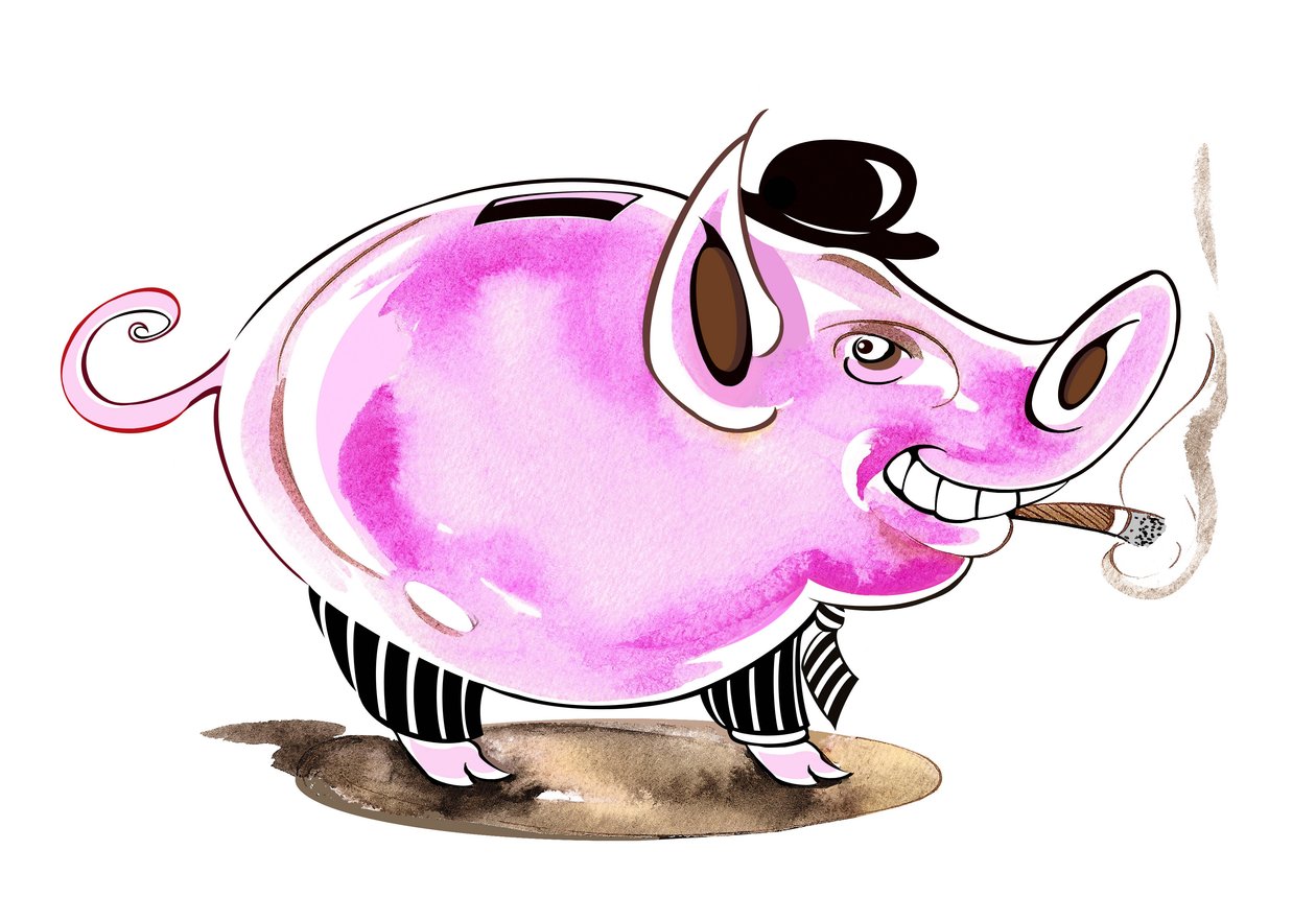 Tirelire - illustration allégorique de la crise financière - Neale Osborne