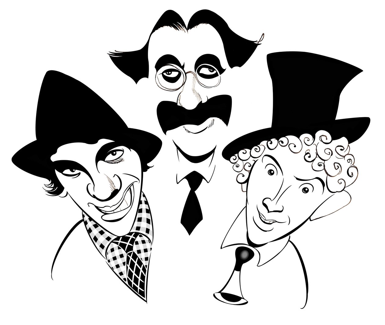 Les Marx Brothers - caricature - Neale Osborne