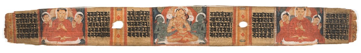 Folio 2r Déesse Prajnaparamita, du Astasahasrika Prajnaparamita - Nepalese School