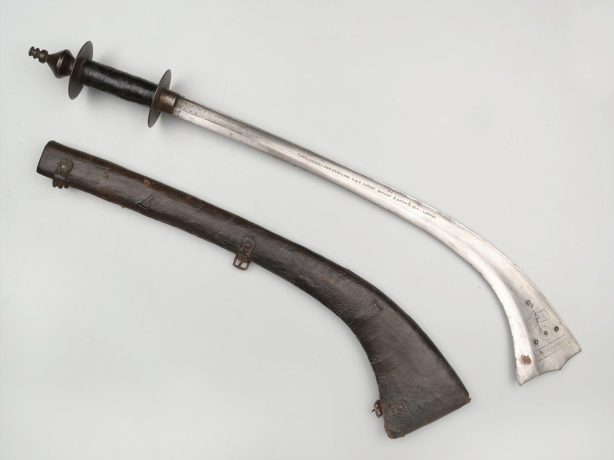 Épée Kora et fourreau - Nepalese School