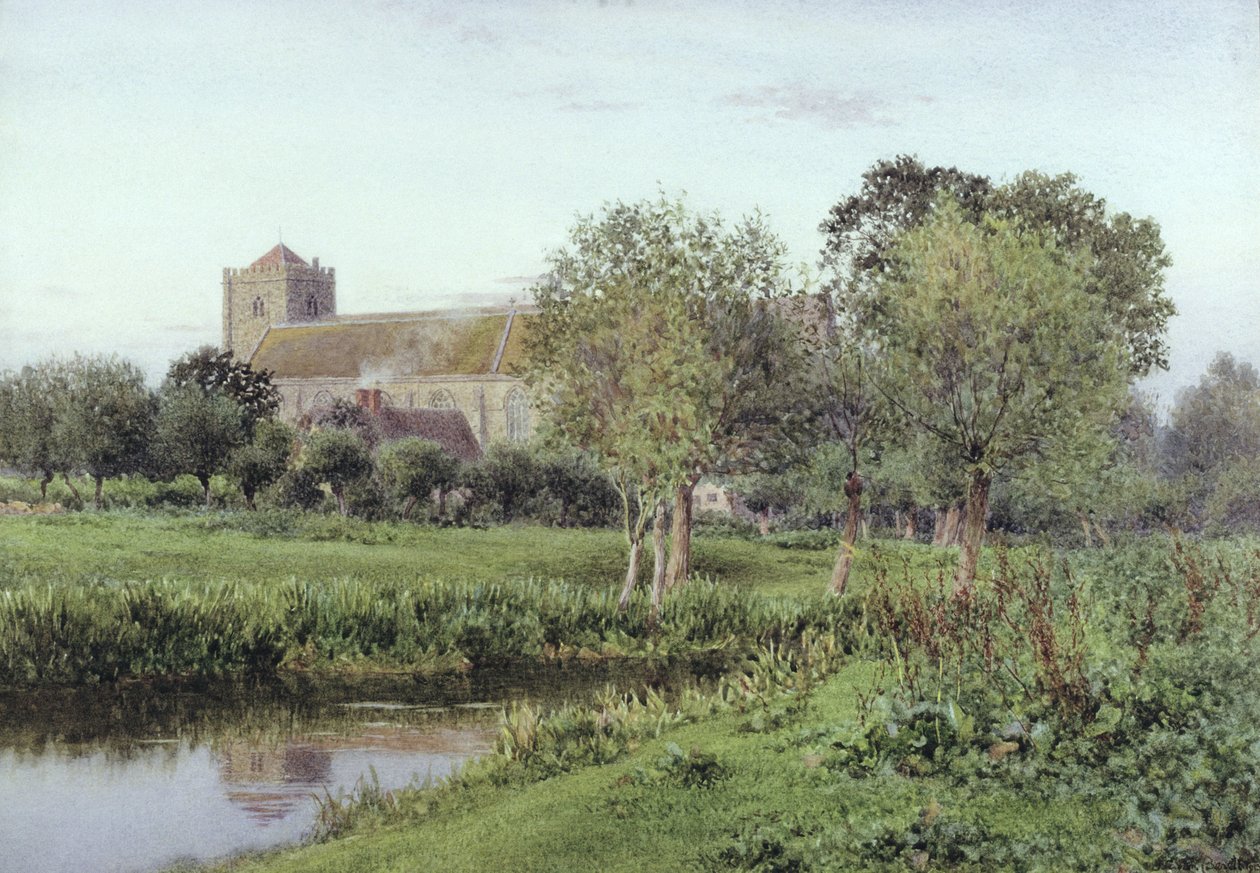 Abbaye de Dorchester, près de Wallingford, soirée d
