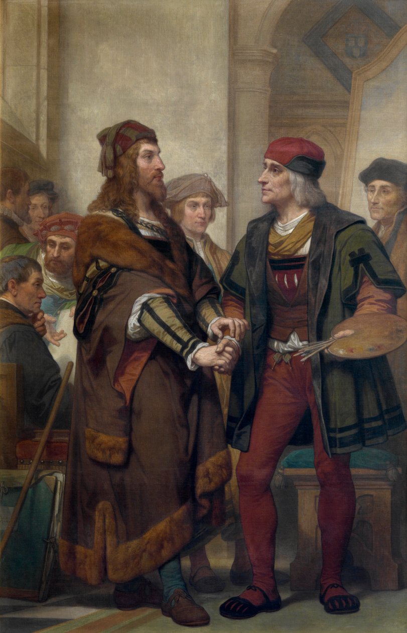 Albrecht Dürer visitant Quinten Massijs - Nicaise de Keyser
