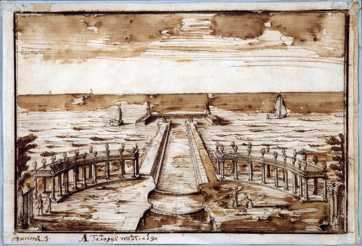 Colonnade "Courbes Galerie" à Gateway à Peterhof - Niccolo Michetti