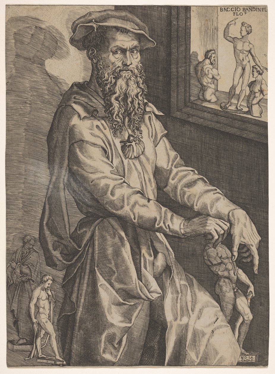 Portrait de Baccio Bandinelli, en trois-quarts de longueur à côté d