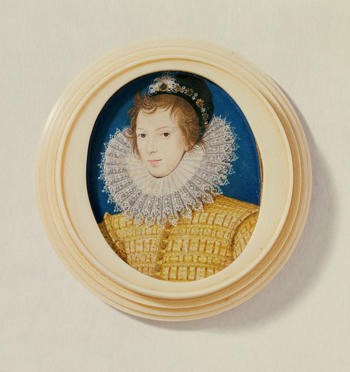 Jeune Homme en Jaune avec Bonnet et Plume, c.1585-90 - Nicholas Hilliard